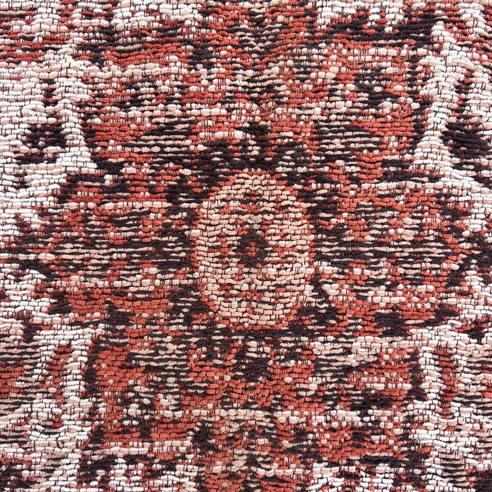 Handmade Red And Multicolor Synthetic Fibre Vintage Dhurrie